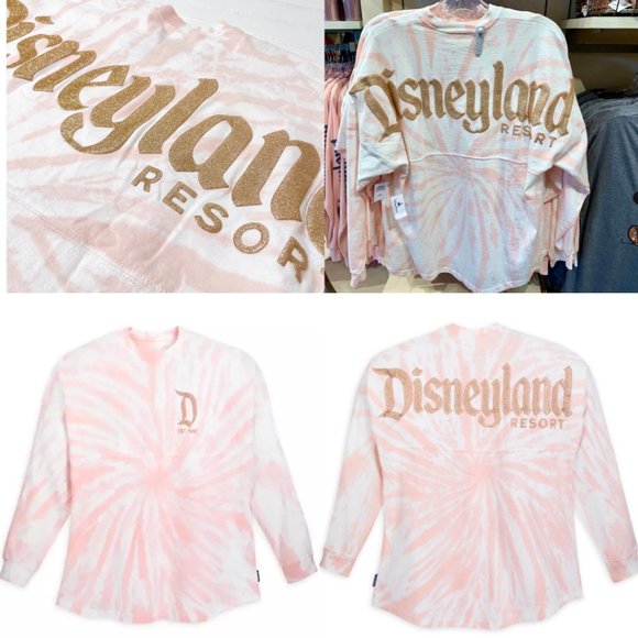 Disney Tops - NEW Disney Spirit Jersey Disneyland Resort Tie-Dye Briar Rose Gold Glitter Sz L